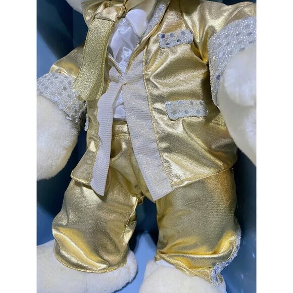 Elvis Presley Artist of the Century Collection Gold Lame Bear 16 Inches - Picture 3 of 8